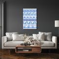 TABLEAU SUR TOILE – MOTIFS BLEUS MÉDITERRANÉENS - TABLEAUX PAR THÈME - TABLEAUX