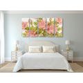 5-PIECE CANVAS PRINT VINTAGE BOUQUET OF ROSES - PICTURES FLOWERS{% if product.category.pathNames[0] != product.category.name %} - PICTURES{% endif %}