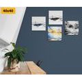 CANVAS PRINT SET IN AN INTERESTING COMBINATION OF OIL PAINTINGS - SET OF PICTURES - PICTURES