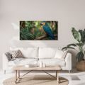 OBRAZ PAPOUŠEK MEZI TROPICKÝMI LISTY - OBRAZY PTÁCI - OBRAZY