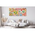 5-PIECE CANVAS PRINT FLORAL ABSTRACTION - ABSTRACT PICTURES - PICTURES