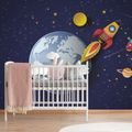 PAPIER PEINT HOURRA POUR L'ESPACE - PAPIER PEINT POUR ENFANTS - PAPIER PEINT