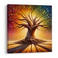 OBRAZ ZÁŘÍCÍ STROM ŽIVOTA S DUHOU - OBRAZY STROMY ŽIVOTA - OBRAZY