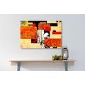 CANVAS PRINT ABSTRACTION IN ORANGE DESIGN - ABSTRACT PICTURES - PICTURES