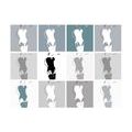 SELF ADHESIVE WALLPAPER POP ART WOMAN'S CHARM IN GRAY - SELF-ADHESIVE WALLPAPERS - WALLPAPERS