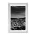 AFFICHE AVEC MONTURE LE PARC NATIONAL DEATH VALLEY EN NOIR ET BLANC - NOIR ET BLANC - AFFICHES