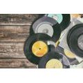 WALL MURAL OLD GRAMOPHONE RECORDS - WALLPAPERS VINTAGE AND RETRO - WALLPAPERS