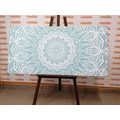 CANVAS PRINT MANDALA OF HARMONY ON A BLUE BACKGROUND - PICTURES FENG SHUI - PICTURES