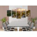 5-PIECE CANVAS PRINT NATURE BATHED IN THE SUN - PICTURES OF NATURE AND LANDSCAPE - PICTURES