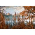 SELF ADHESIVE WALL MURAL LAKE IN THE MIDDLE OF AUTUMN NATURE - SELF-ADHESIVE WALLPAPERS - WALLPAPERS