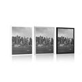 PLAGÁT JEDINEČNÝ NEW YORK V ČIERNOBIELOM PREVEDENÍ - ČIERNOBIELE - PLAGÁTY
