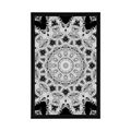 POSTER INTERESTING MANDALA IN BLACK AND WHITE - BLACK AND WHITE - POSTERS