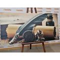 CANVAS PRINT HISTORICAL PEN AND PARCHMENT - VINTAGE AND RETRO PICTURES - PICTURES