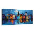 SLIKA ČAROLIJA VEČERNJEG GRADA - ŠARENE KUĆE - SLIKE