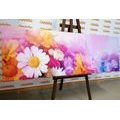 CANVAS PRINT OIL PAINTING OF COLORFUL FLOWERS - PICTURES FLOWERS - PICTURES