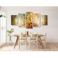 5-PIECE CANVAS PRINT TREE WITH A FLOWER OF LIFE - ABSTRACT PICTURES{% if product.category.pathNames[0] != product.category.name %} - PICTURES{% endif %}