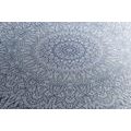 CANVAS PRINT DETAILED DECORATIVE MANDALA IN BLUE COLOR - PICTURES FENG SHUI - PICTURES