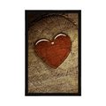 AFFICHE COEUR SUR UNE SOUCHE D'ARBRE - NATURE - AFFICHES