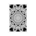 POSTER INTERESTING MANDALA IN BLACK AND WHITE - BLACK AND WHITE - POSTERS