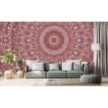 WALLPAPER MANDALA IN VINTAGE STYLE IN A PINK SHADE - WALLPAPERS FENG SHUI - WALLPAPERS