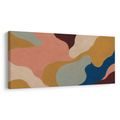 TABLEAU SUR TOILE – FORMES ORGANIQUES AUX TONS TERREUX - IMAGES FORMES ABSTRAITES - TABLEAUX