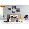 CANVAS PRINT SET BLACK AND WHITE NEW YORK - SET OF PICTURES - PICTURES