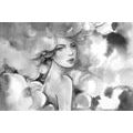 SELF ADHESIVE WALLPAPER WOMAN'S CHARM IN BLACK AND WHITE - SELF-ADHESIVE WALLPAPERS - WALLPAPERS