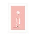 POSTER CON PASSEPARTOUT FIORE IN STILE MINIMAL - VASI - POSTER