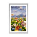 POSTER WITH MOUNT OIL PAINTING WILD FLOWERS - FLOWERS - POSTERS