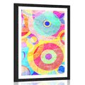 POSTER WITH MOUNT GRUNGE CIRCLES - POP ART - POSTERS