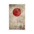 POSTER ROTER MOND IM JAPANDI-STIL - JAPANDI - POSTER