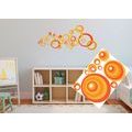 DECORATIVE WALL STICKERS ORANGE CIRCLES - STICKERS