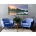 CANVAS PRINT SUNRISE BY THE RIVER - PICTURES OF NATURE AND LANDSCAPE - PICTURES