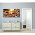 CANVAS PRINT HIGH MOUNTAIN WATERFALLS - PICTURES OF NATURE AND LANDSCAPE - PICTURES