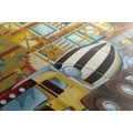 CANVAS PRINT MACHINES ON A CONSTRUCTION SITE - CHILDRENS PICTURES - PICTURES