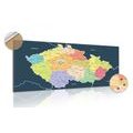 OBRAZ NA KORKU MAPA ČESKA S TMAVÝM POZADÍM - 🔥 TOTALNA RASPRODAJA 🔥