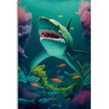 CANVAS PRINT SURREALISTIC SHARK - PICTURES UNDERWATER WORLD - PICTURES