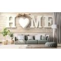 TAPETA Z NAPISEM HOME W STYLU VINTAGE - TAPETY CYTATY I NAPISY - TAPETY