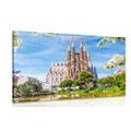 CANVAS PRINT CATHEDRAL IN BARCELONA - PICTURES OF CITIES - PICTURES