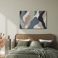 TABLEAU SUR TOILE – FORMES ORGANIQUES AUX COULEURS SOURDES - IMAGES FORMES ABSTRAITES - TABLEAUX