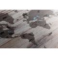 CANVAS PRINT MAP ON A WOODEN BASE - PICTURES OF MAPS - PICTURES