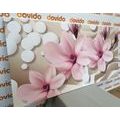 TABLOU FLOARE MAGNOLIE PE FUNDAL ABSTRACT - TABLOU FLORI - TABLOURI