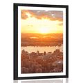 POSTER WITH MOUNT SUNSET OVER THE CITY OF NEW YORK - CITIES - POSTERS