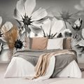 SELF ADHESIVE WALLPAPER FLOWERS IN BLACK AND WHITE - SELF-ADHESIVE WALLPAPERS - WALLPAPERS