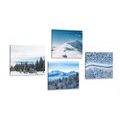 CANVAS PRINT SET WONDERS OF SNOWY NATURE - SET OF PICTURES - PICTURES