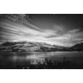 SELF ADHESIVE WALL MURAL EARLY EVENING BLACK AND WHITE LAKE - SELF-ADHESIVE WALLPAPERS - WALLPAPERS