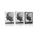 POSTER TREE IN THE FORM OF A FACE - BLACK AND WHITE - POSTERS