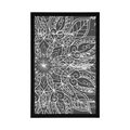 AFFICHE TEXTURE DE MANDALA EN NOIR ET BLANC - FENG SHUI - AFFICHES