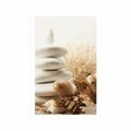 POSTER ZEN STONES WITH SEASHELLS - FENG SHUI - POSTERS