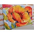 CANVAS PRINT BOUQUET OF POPPY FLOWERS - PICTURES FLOWERS - PICTURES